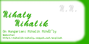 mihaly mihalik business card